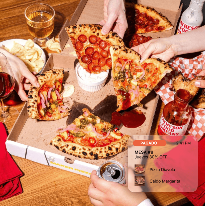 Menú digital Welcome Back en smartphone