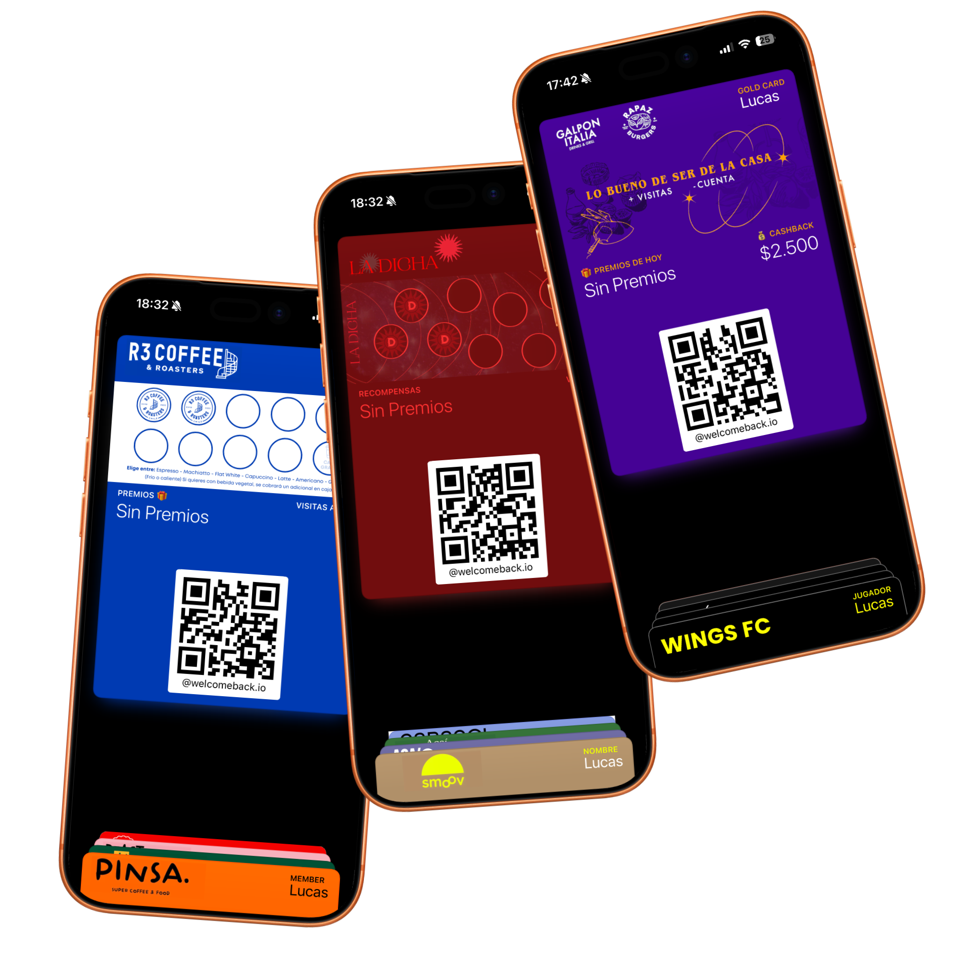 Programa de loyalty Welcome Back no smartphone