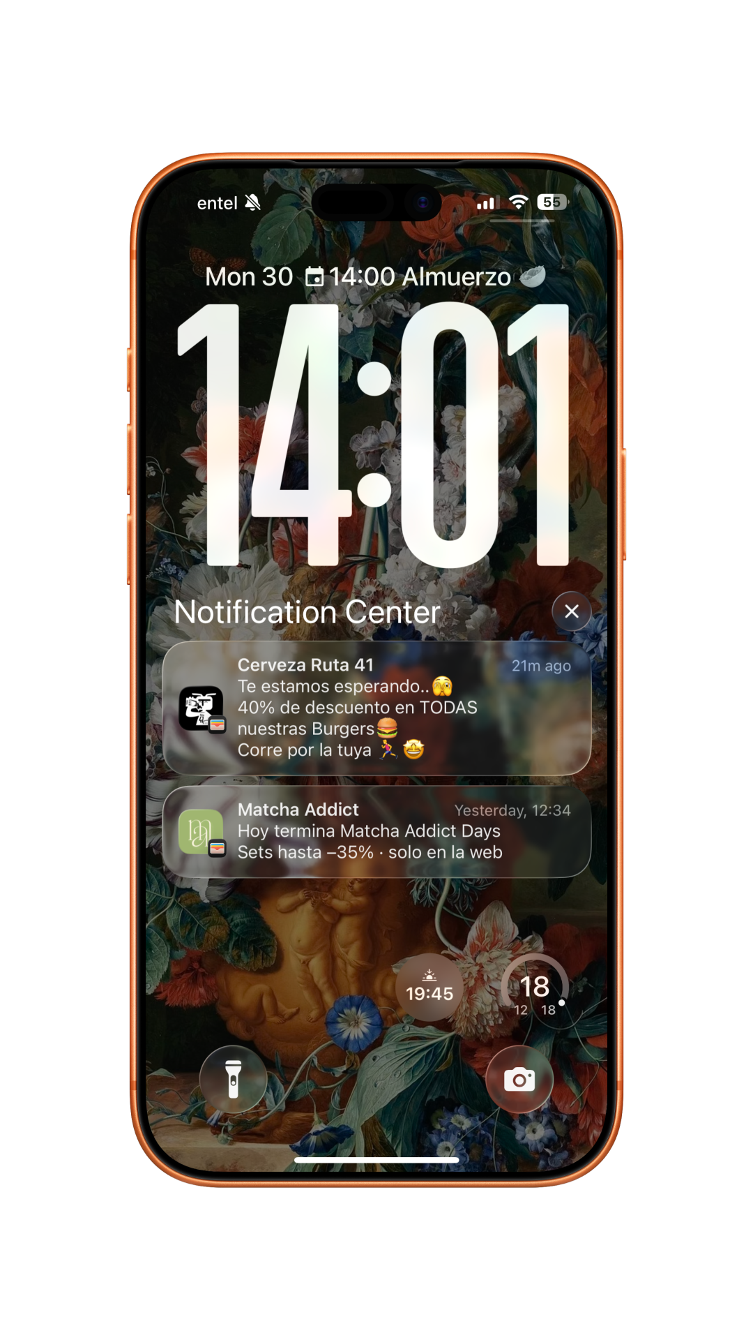 Push notifications on lock screen